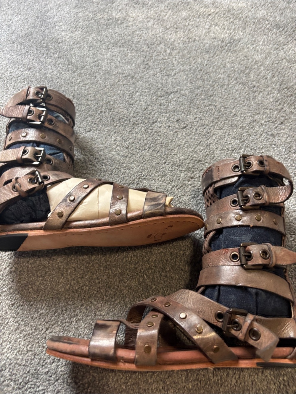 Freebird by Steven Brown Leather Gladiator Sandals - Picture 6 of 6